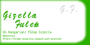gizella fulep business card