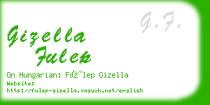 gizella fulep business card